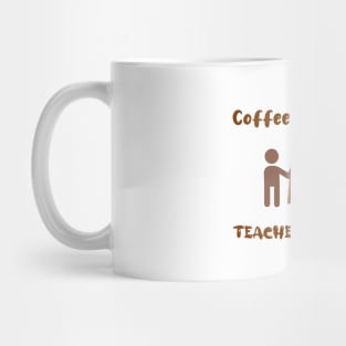 Coffee gives me teacher powers, for teachers and Coffee lovers, colorful design, coffee mug with energy icon Mug